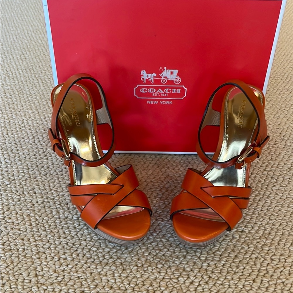 Coach Women's Orange Sandals